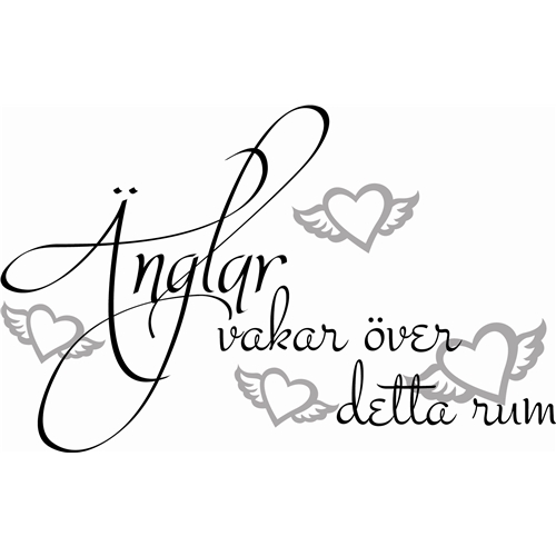 Änglar vakar över detta rum Väggord - 2