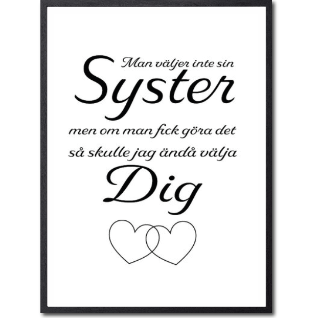 Man väljer inte sin syster Poster