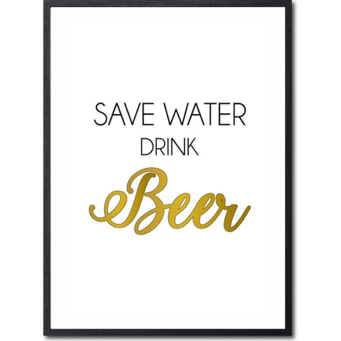 Save water, drink beer Poster