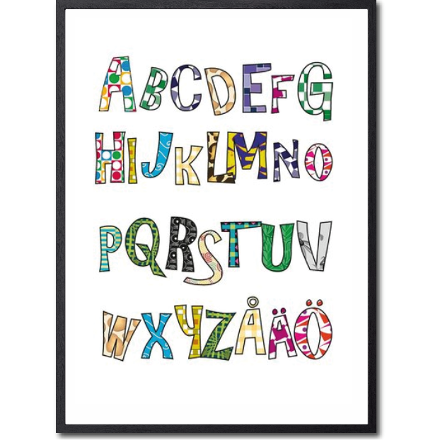 Färgglada alfabetet Poster