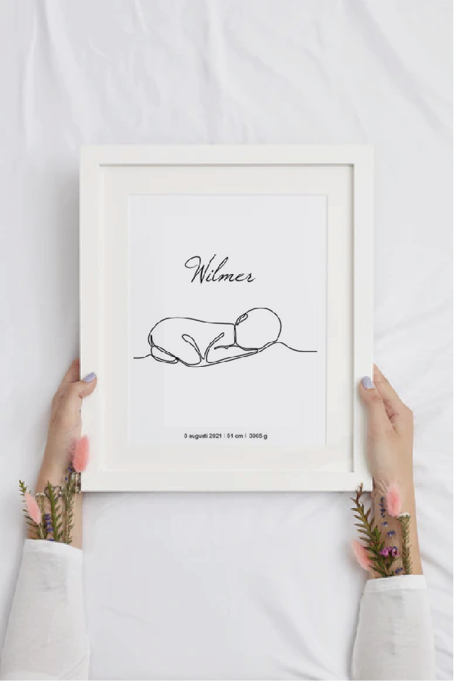 Bebis med namn och datum Poster - 3