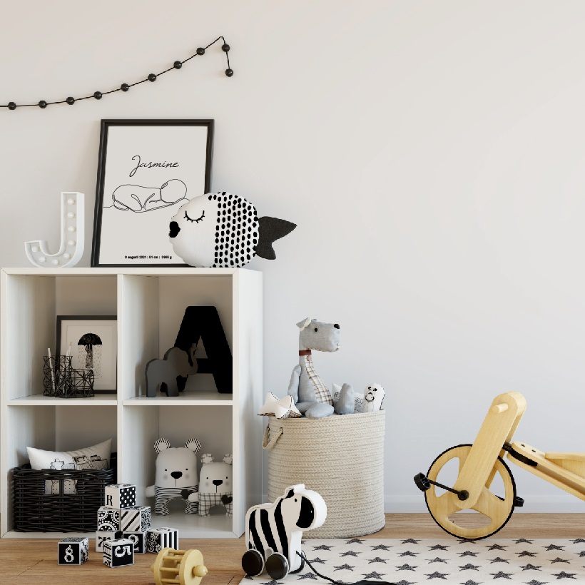 Bebis med namn och datum Poster - 2