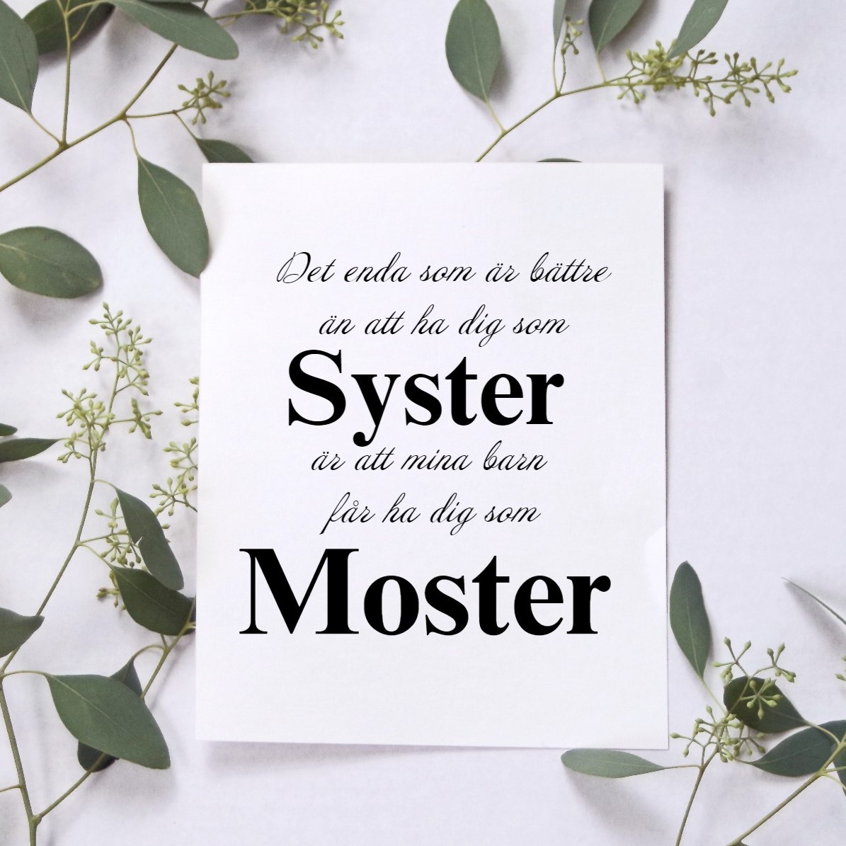 Ha dig som Syster - Moster  Poster