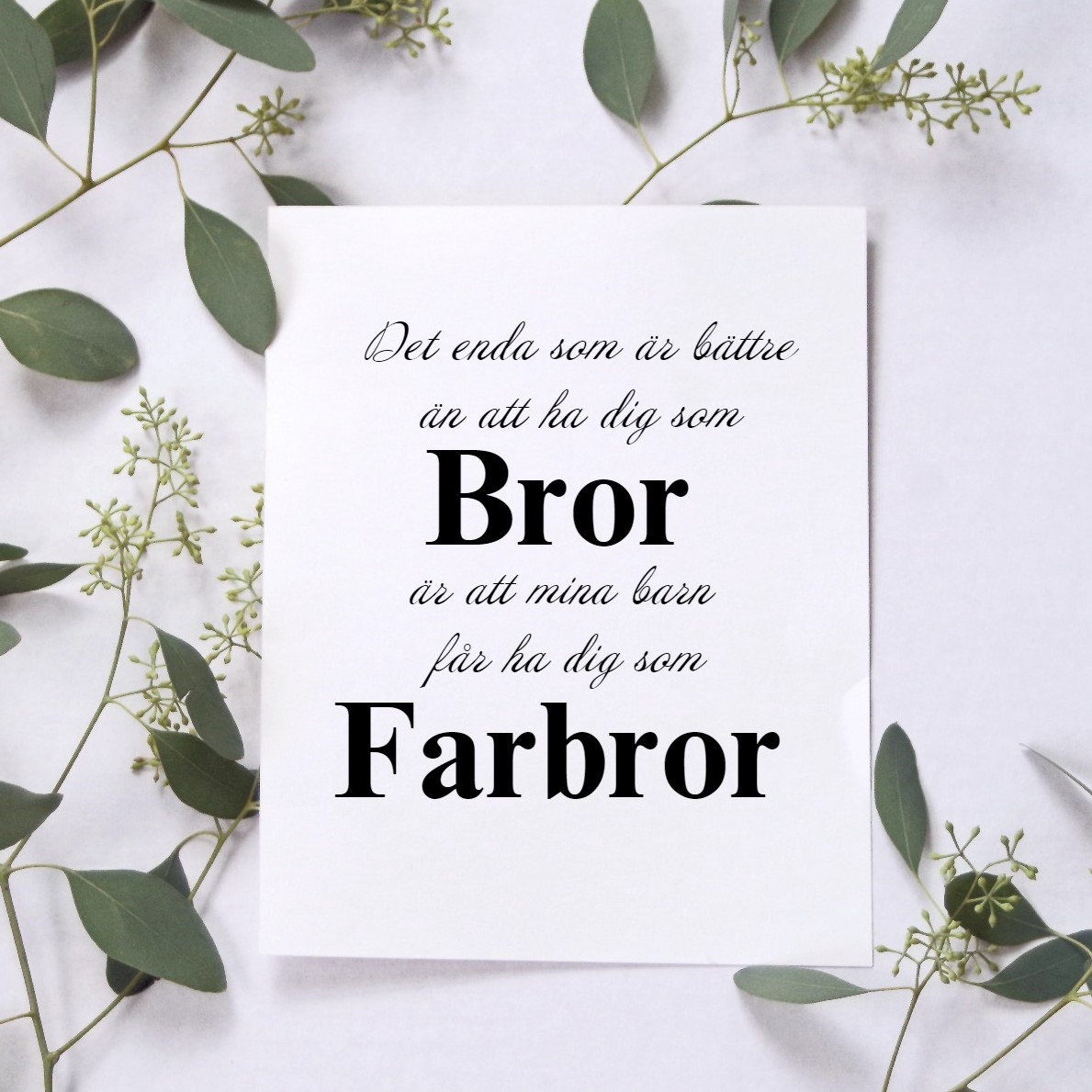 Ha dig som Bror - Farbror Poster