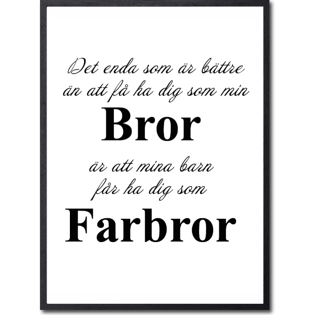 Ha dig som Bror - Farbror Poster - 2