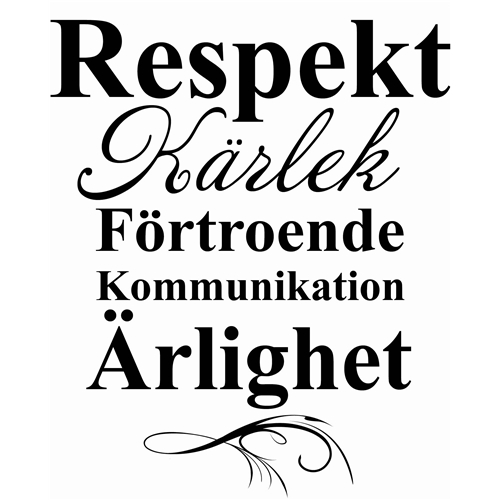 Respekt Kärlek Väggord - 2