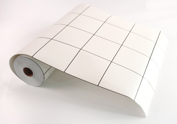 Kakel-Look Benvit Struktur Dekorplast 50 cm bredd Löpmeter