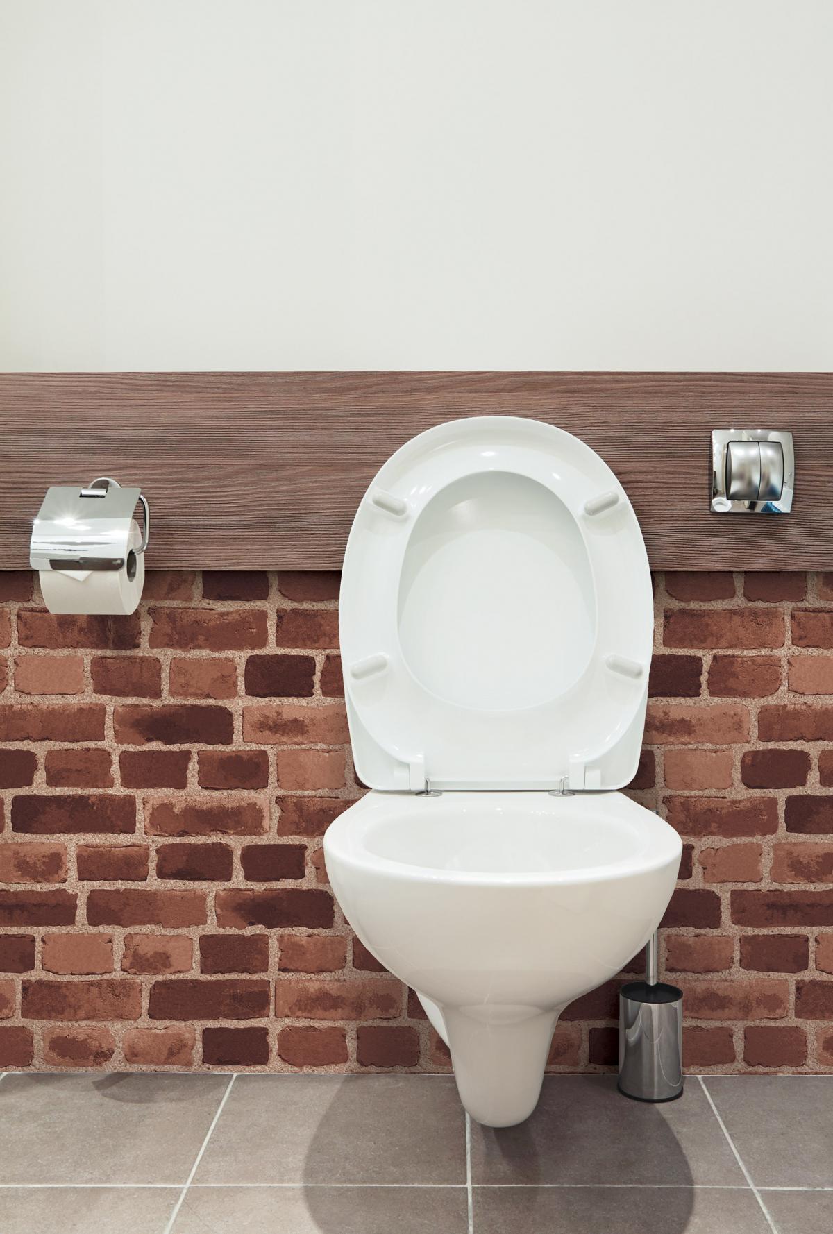 Mörk tegel Struktur Dekorplast 50 cm bredd Löpmeter - 2