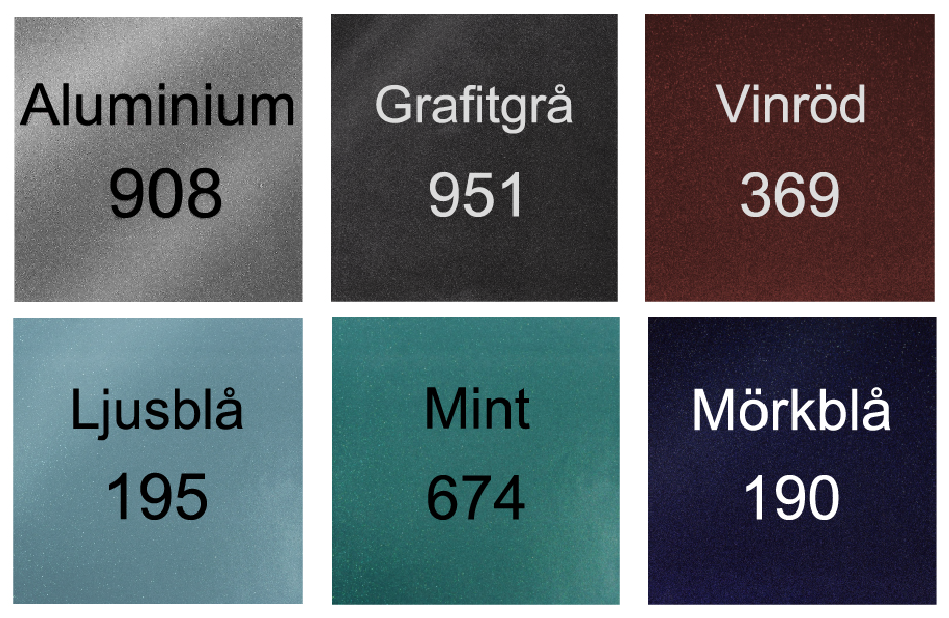 Färgprover Enfärgade METALLIC Premium