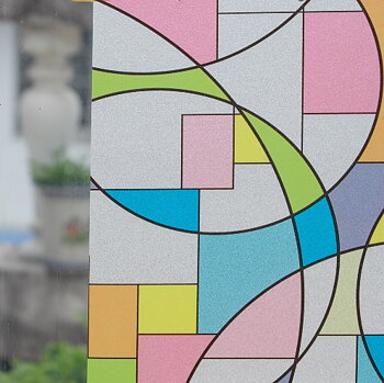 Cirklar Glasmosaik Metervara Insynsskydd