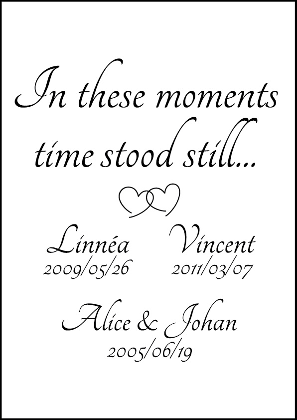 In these moments namn Poster