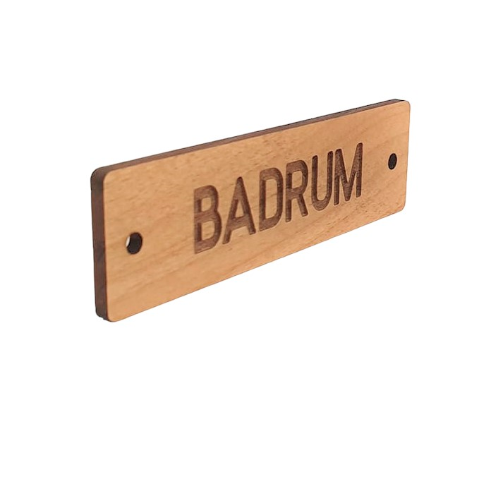 Badrum (Träskylt) Gravyr - 2