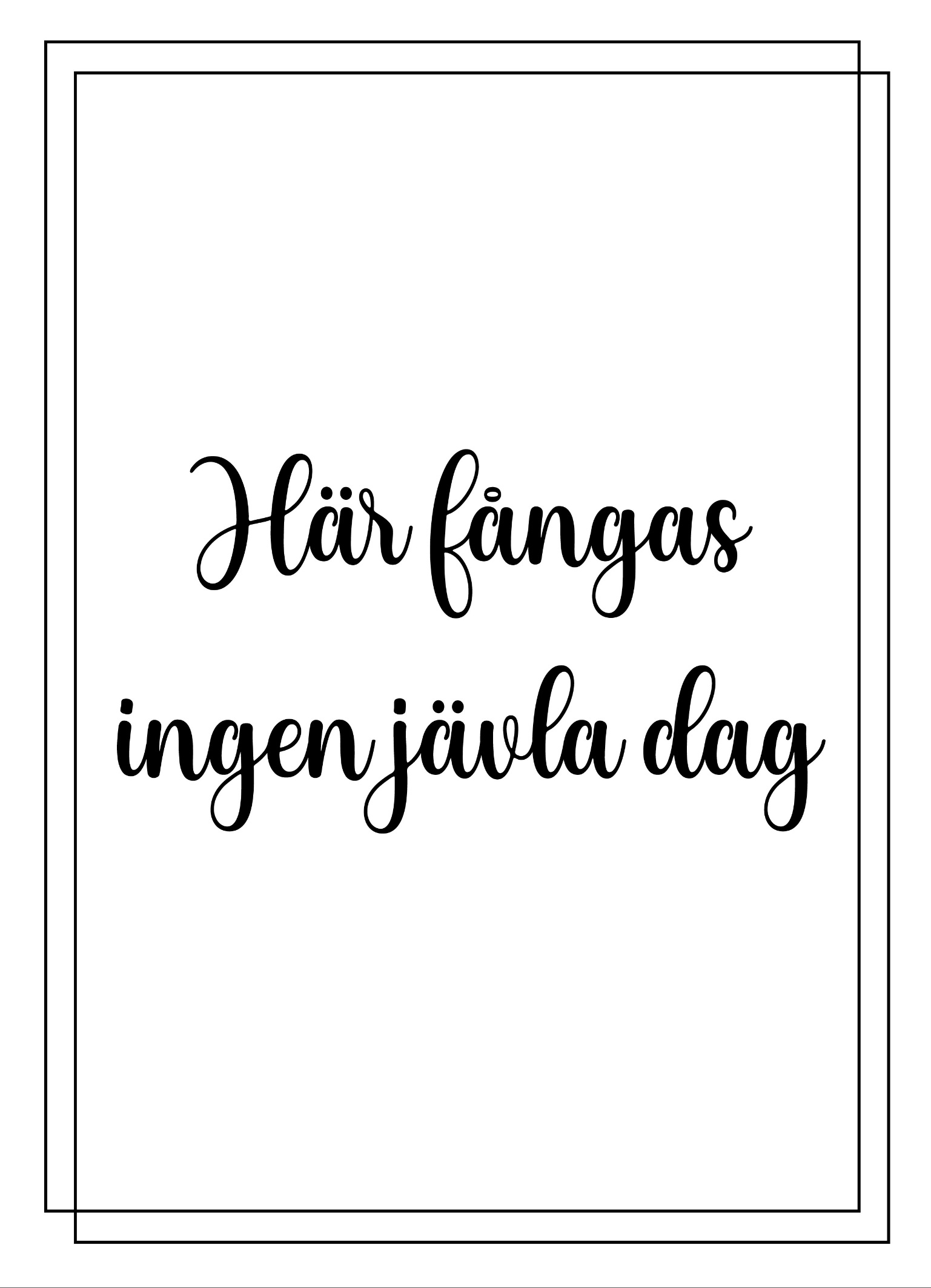 Här fångas ingen jävla dag poster - 2