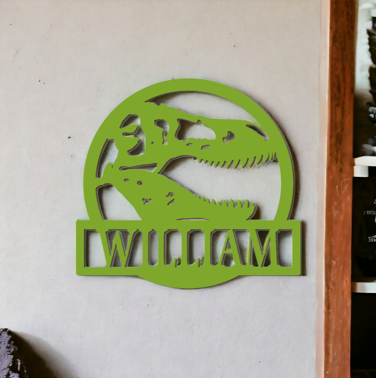 Dinosaurie Träskylt med namn