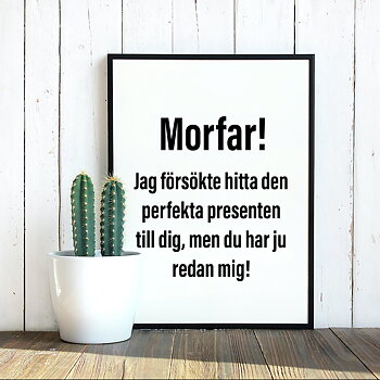 Morfar! Jag försökte hitta den perfekta presenten poster