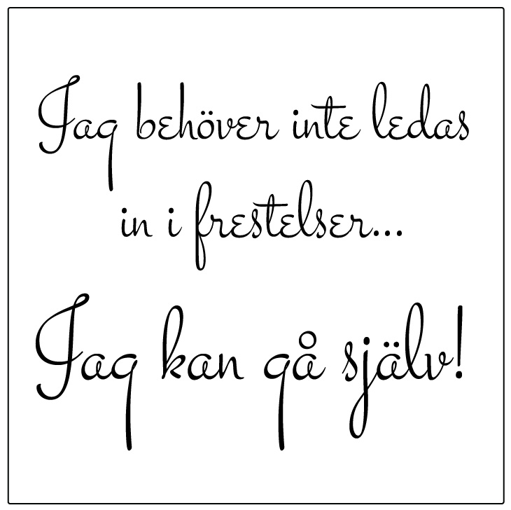 Jag behöver inte ledas Kakeldekor - 2