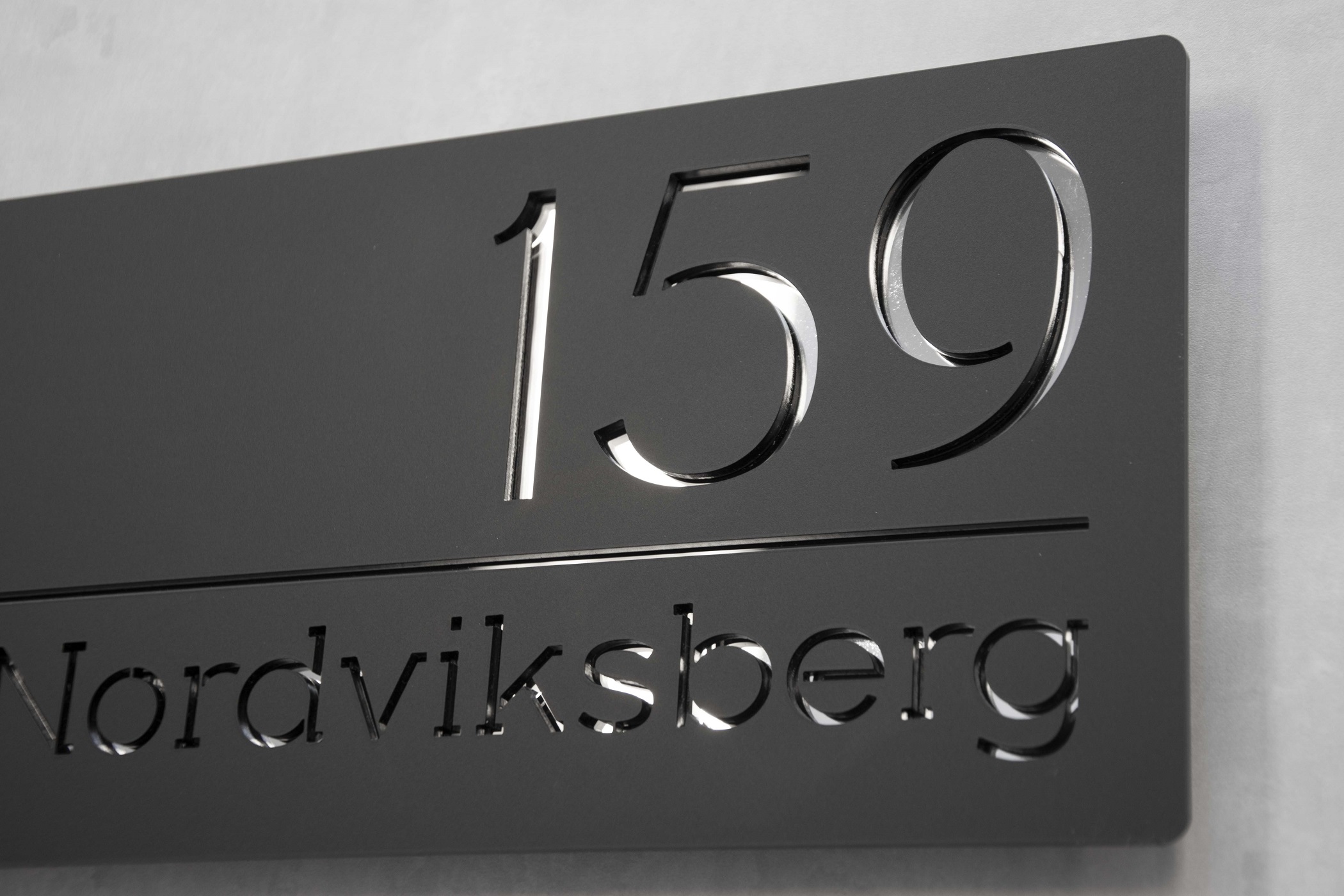 Fasadskylt Siffror & adress Spegelplexi - 5