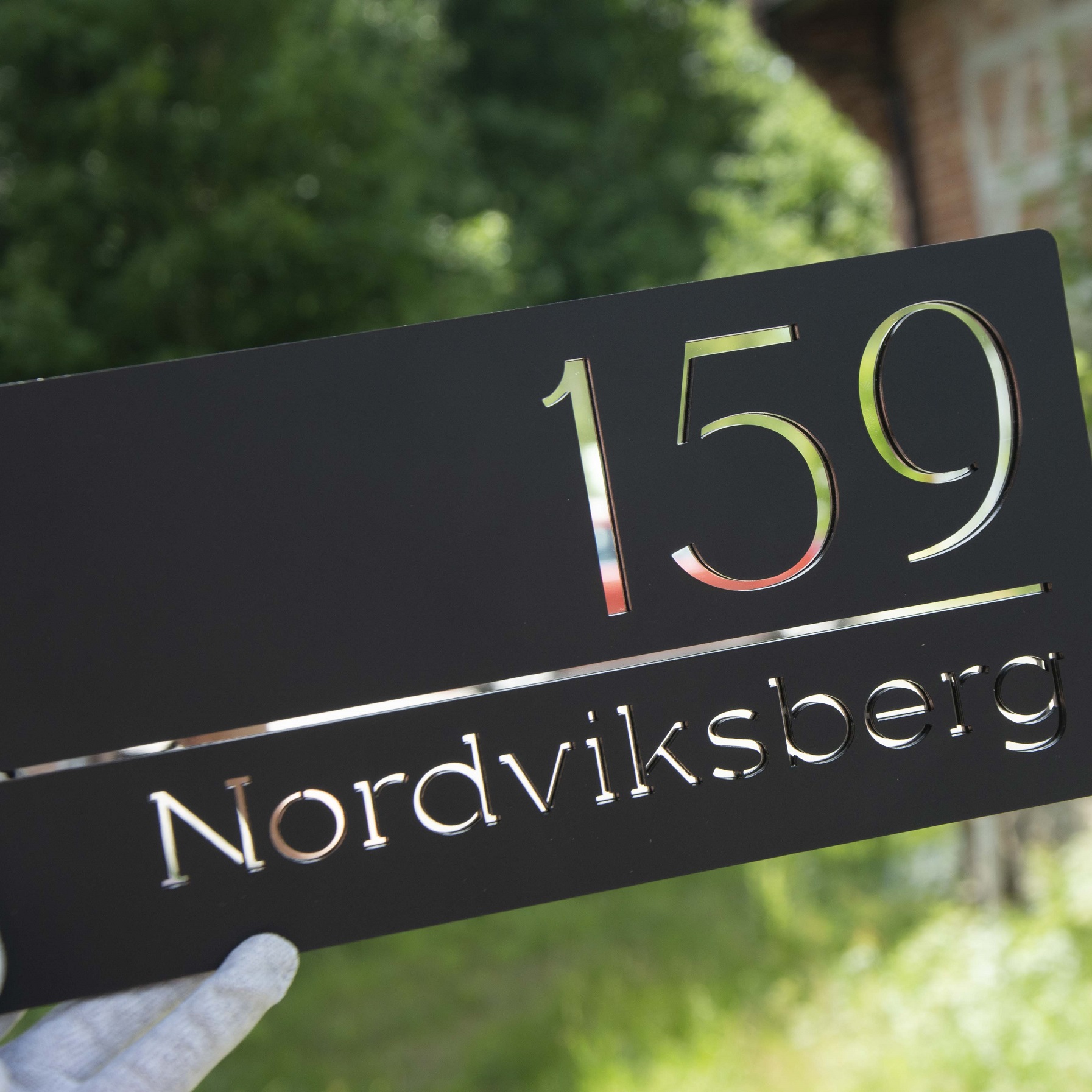 Fasadskylt Siffror & adress Spegelplexi