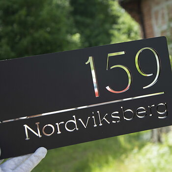 Fasadskylt Siffror & adress Spegelplexi