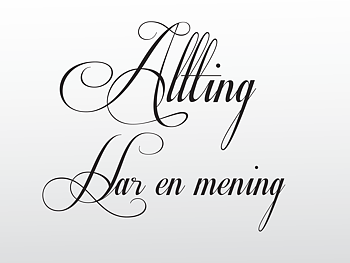 Allting har en mening Väggord