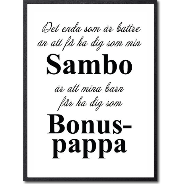 Ha dig som Sambo - Bonuspappa Poster - 2