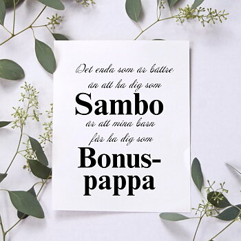 Ha dig som Sambo - Bonuspappa Poster
