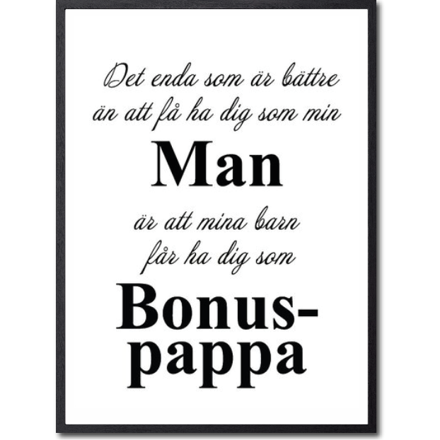 Ha dig som Man - Bonuspappa Poster - 2