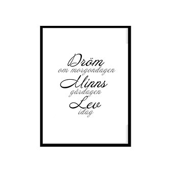 Dröm, minns, lev Poster