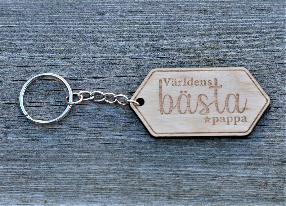 Världens bästa (valfritt) Nyckelbricka (Graverat trä) - 3