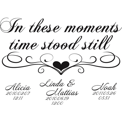 In these moments time stood still Väggord - 2