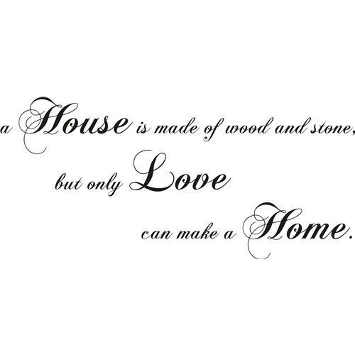 A house is made of wood and stone Väggord - 3