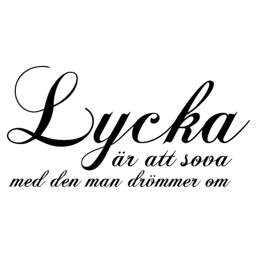 Lycka är att sova Väggord - 2