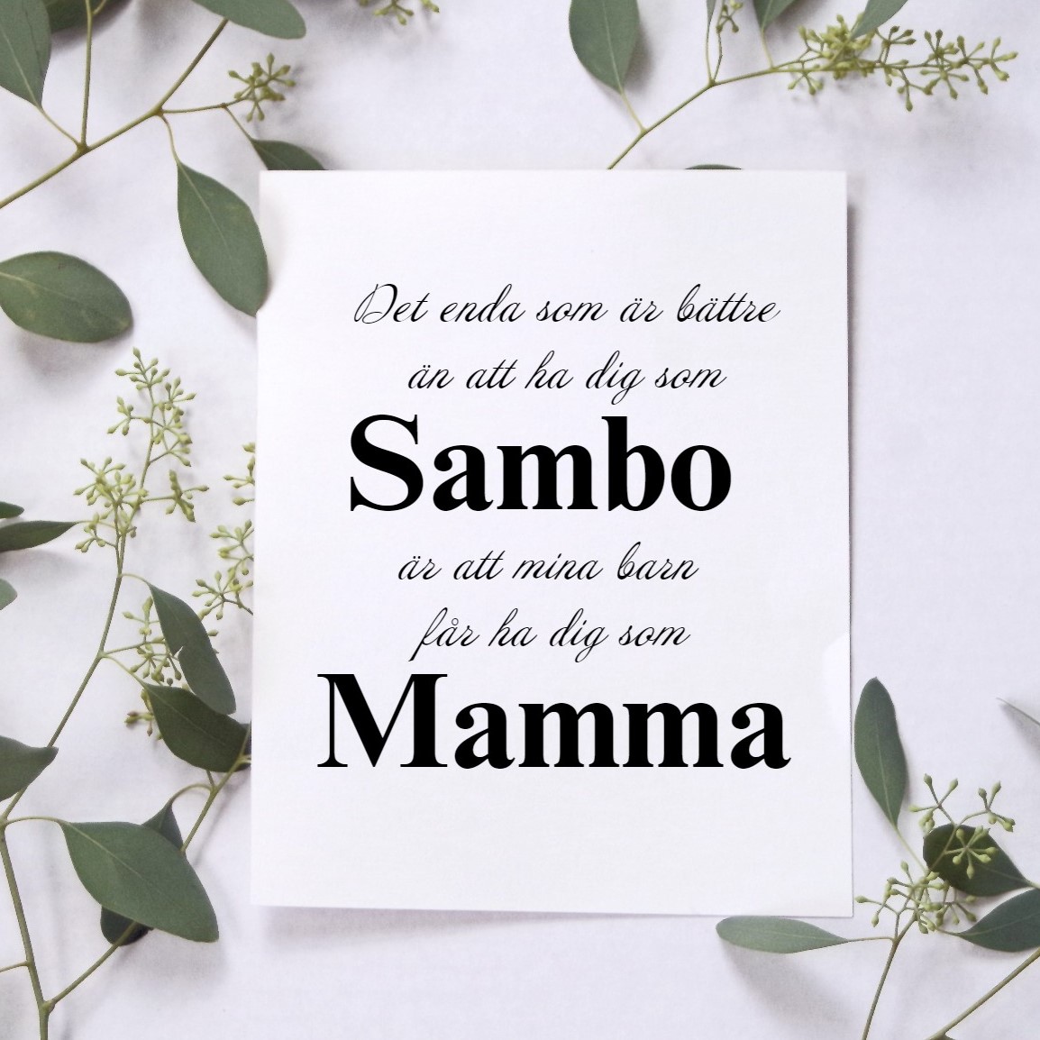 Ha dig som Sambo - Mamma Poster