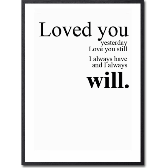 Loved you yesterday Poster
