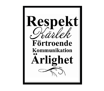 Respekt, kärlek.. Poster