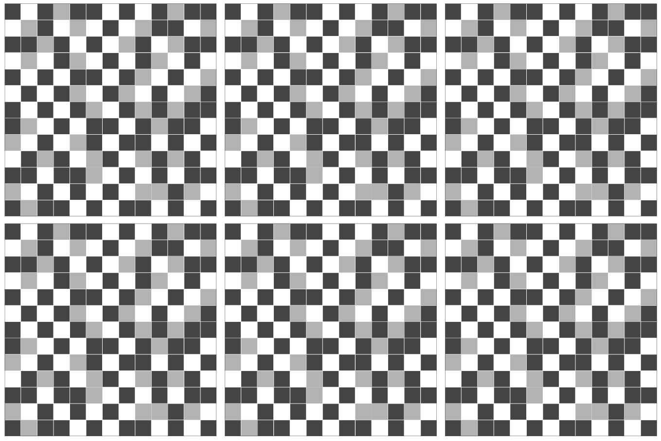 Svart/Grå Mosaik - 3
