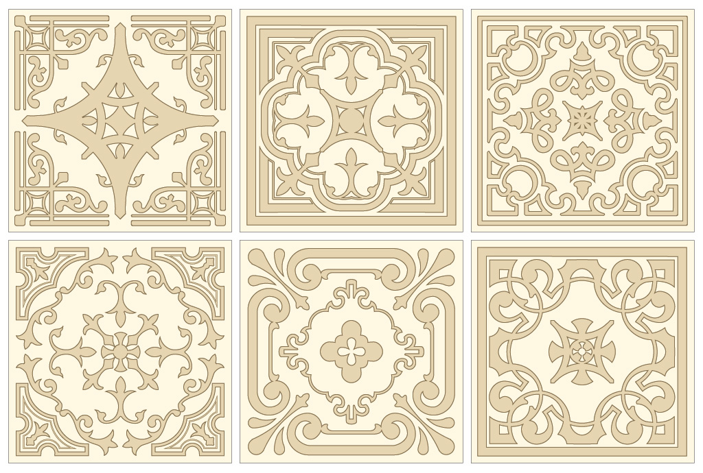 Blandade beige marrakechmönster Kakeldekor