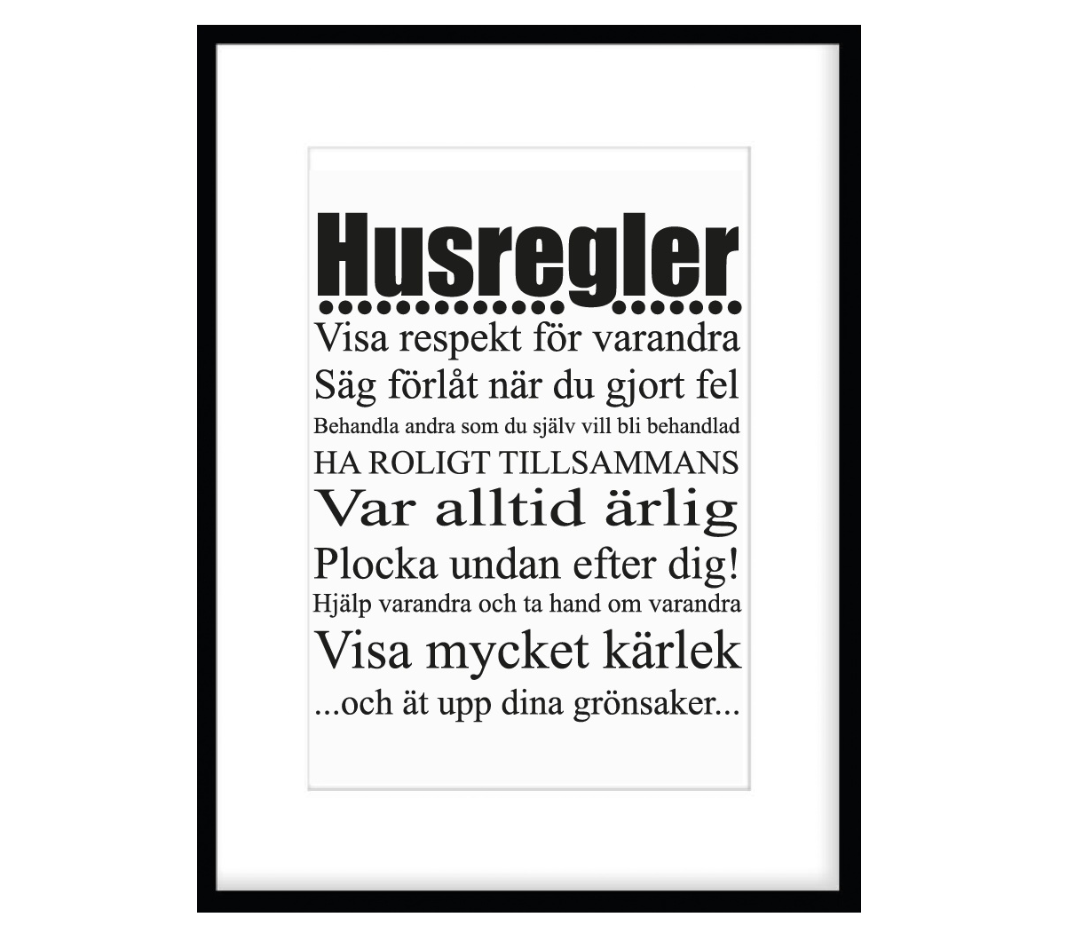 Husregler Poster - 2