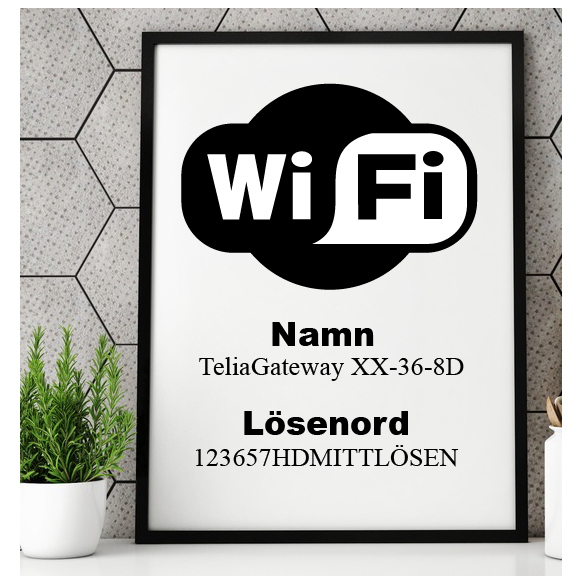 WiFi Nätverk & lösenord
