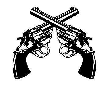 Pistoler Väggdekor