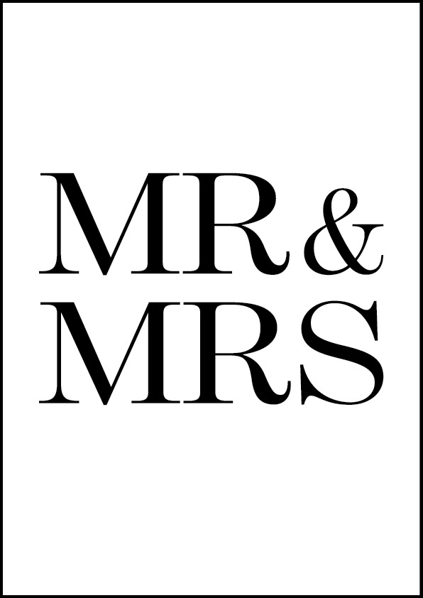 MR & MRS Poster