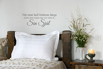 När man haft bråttom länge Väggord