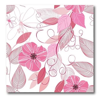 Rosa Blommor & Blad