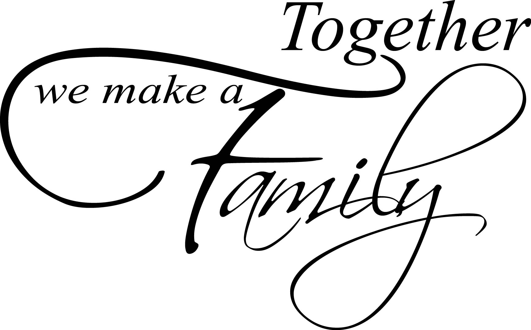 Together we make a Family Väggord - 2