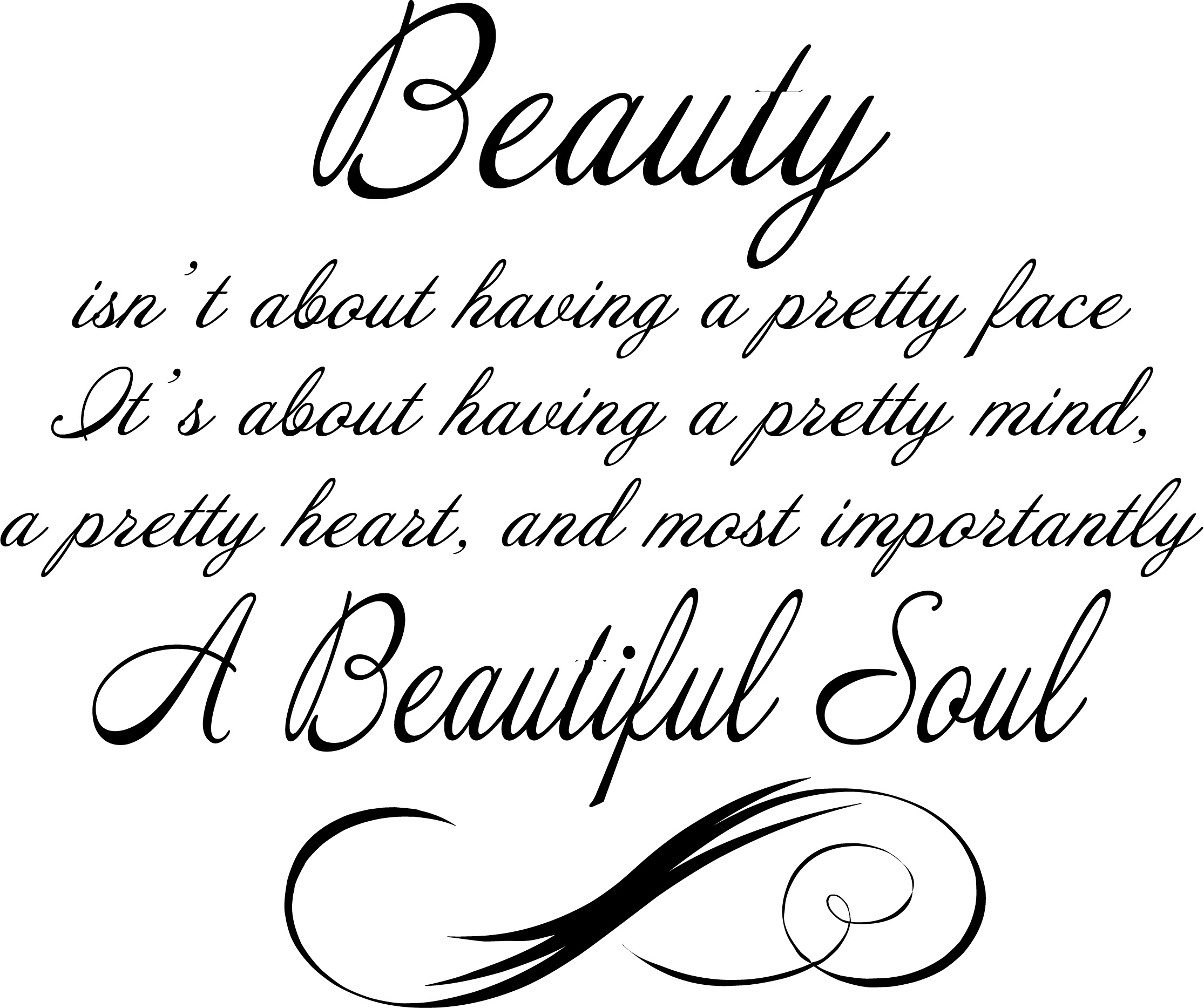 Beauty isn't about Väggord