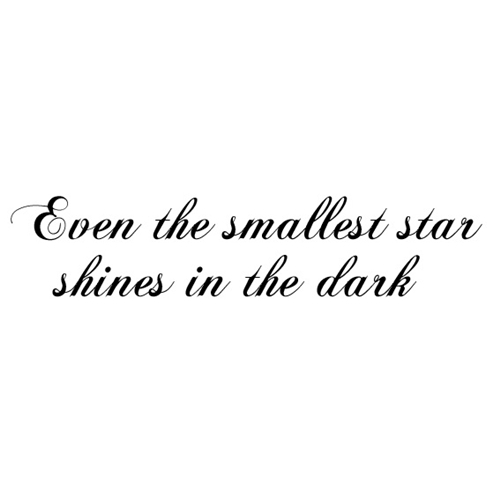 Even the smallest star Väggord