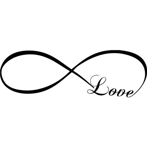 Love Oändlighetstecken Väggord - 3
