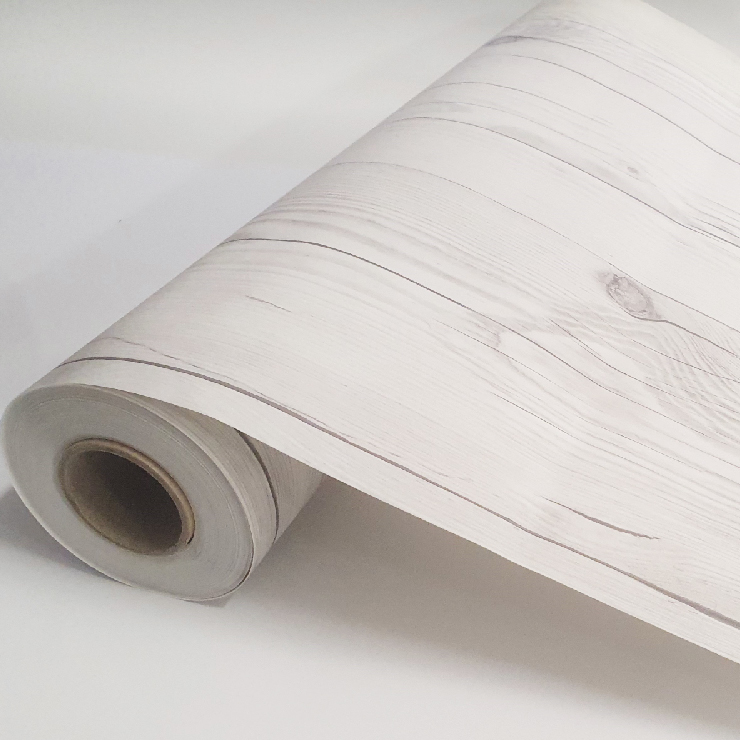 Ljusgrå Träimitation Dekorplast 50 cm bredd Löpmeter
