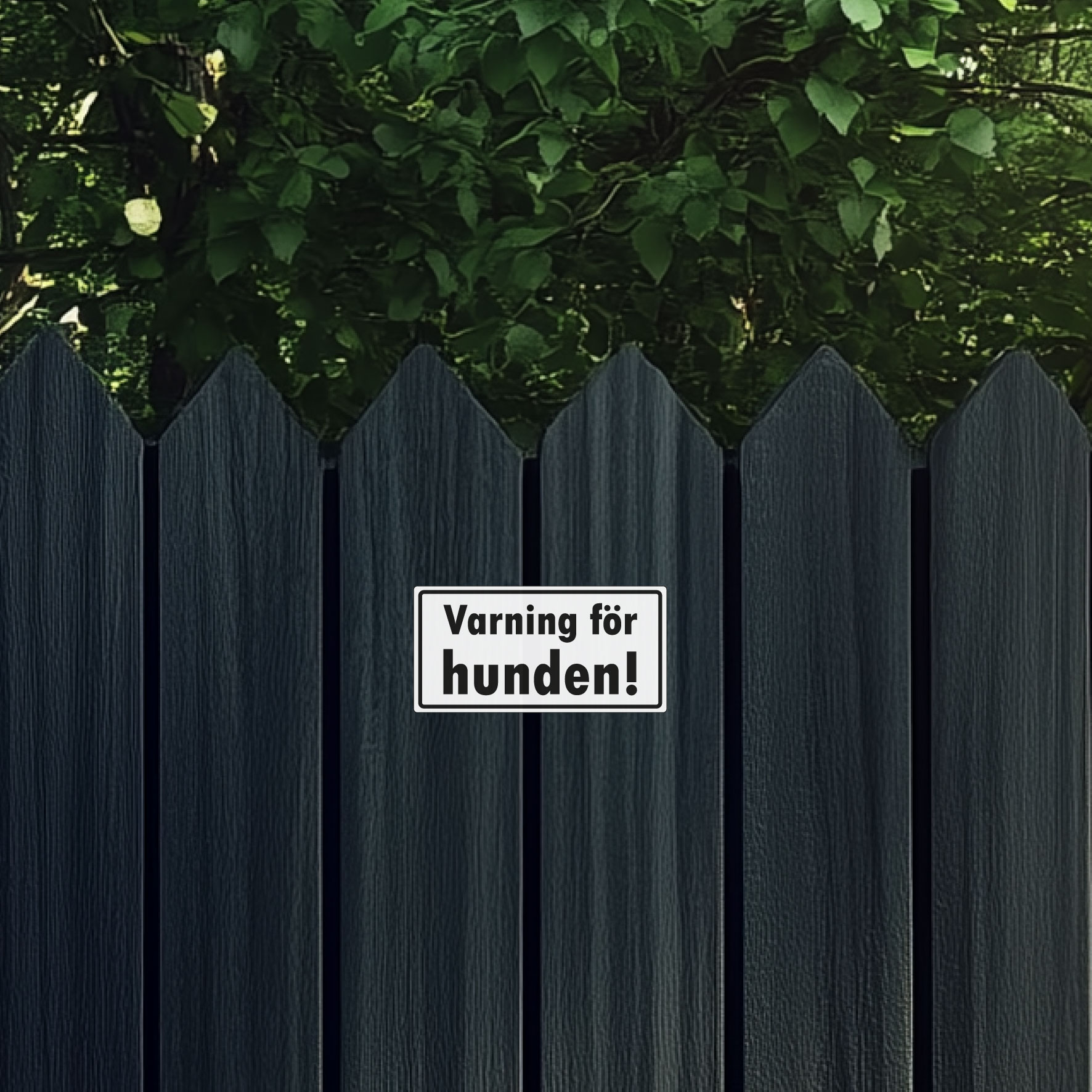 Varning för hunden! Gravyr