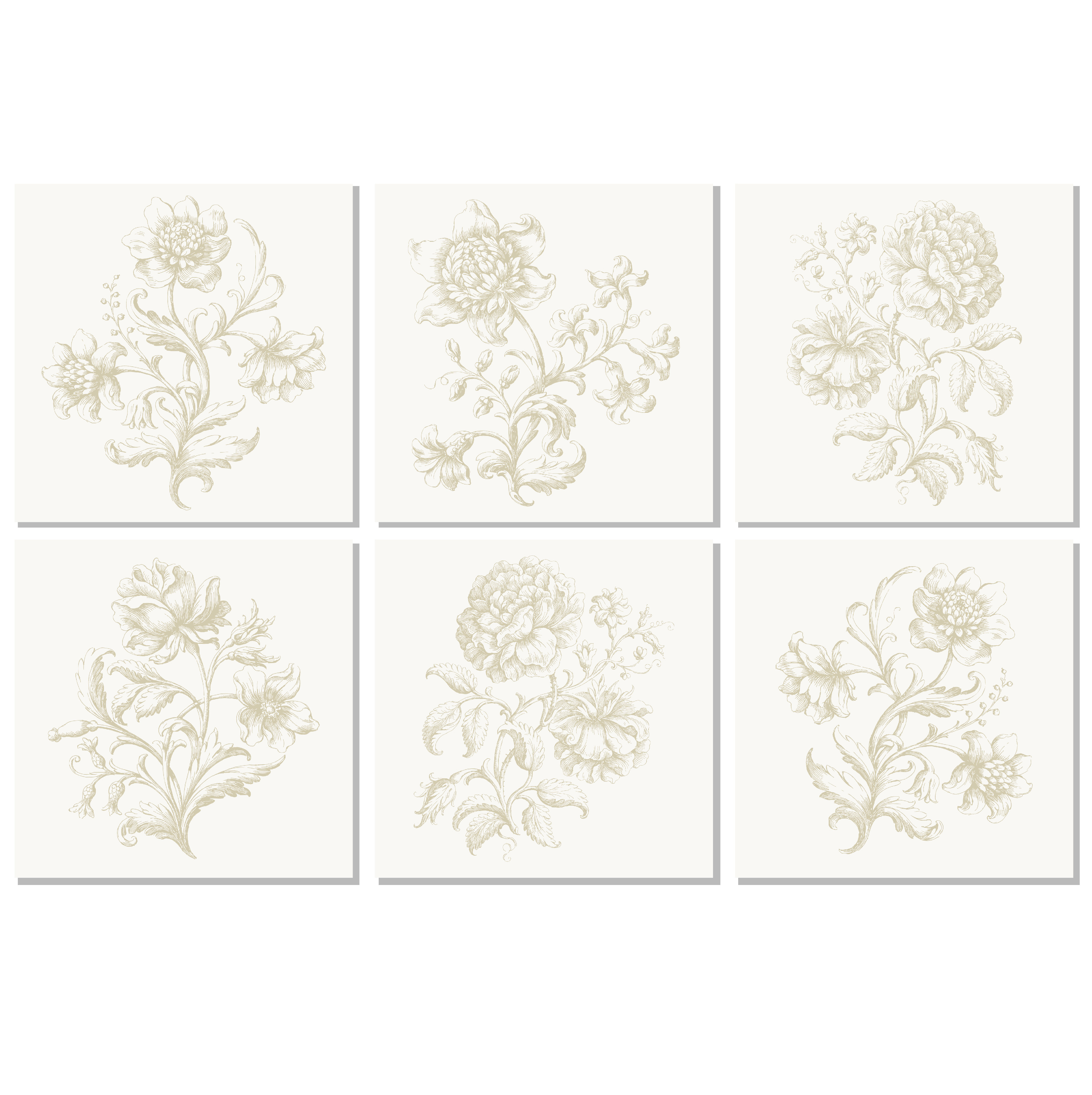 Vintage blomster Kakeldekor